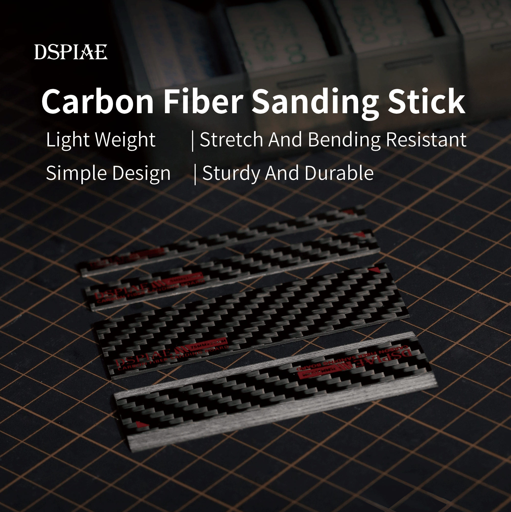 DSPIAE CB-10 Carbon Fibre Sanding Board 10mm