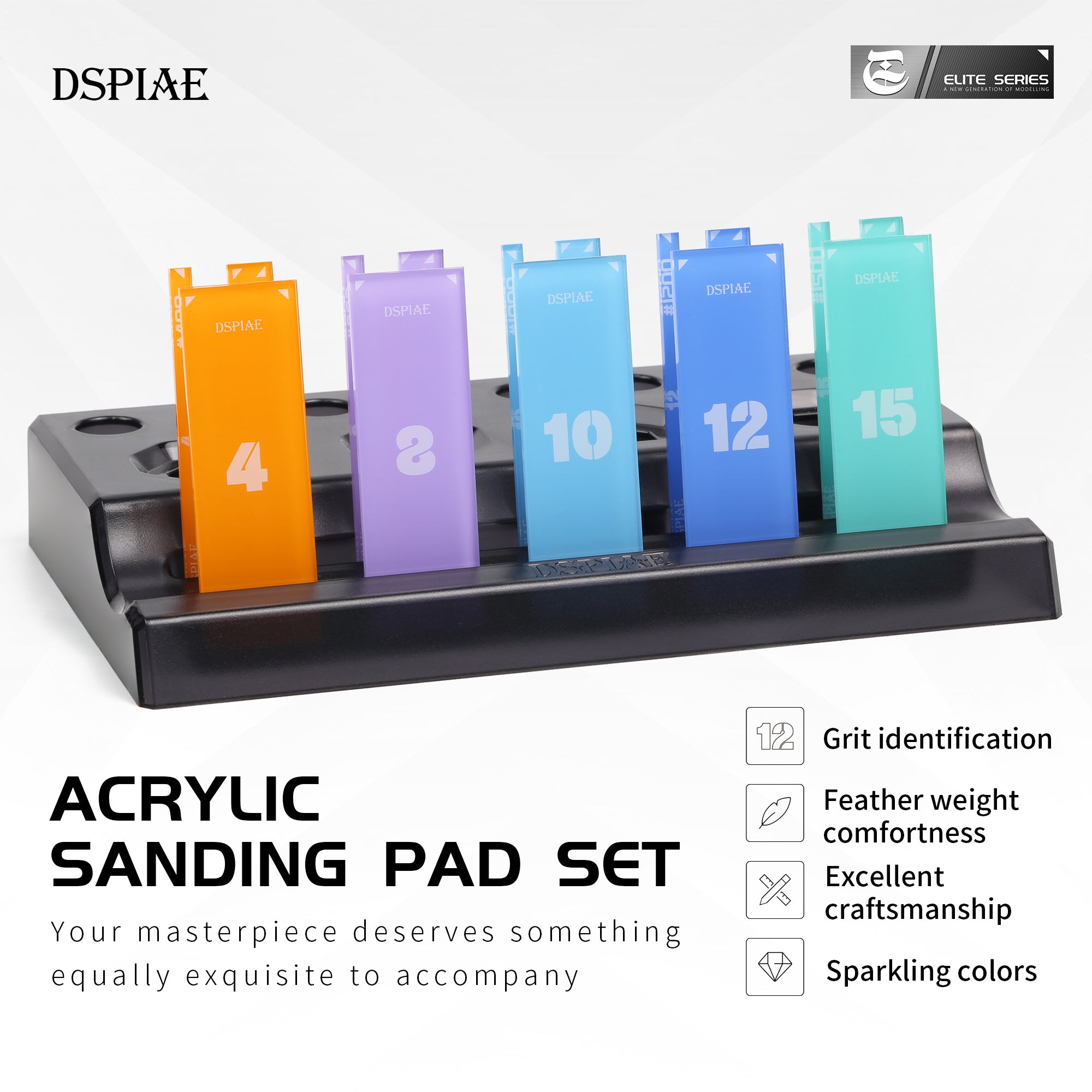DSPIAE PT-SP12 Acrylic Sanding Pad Set – Dark Blue