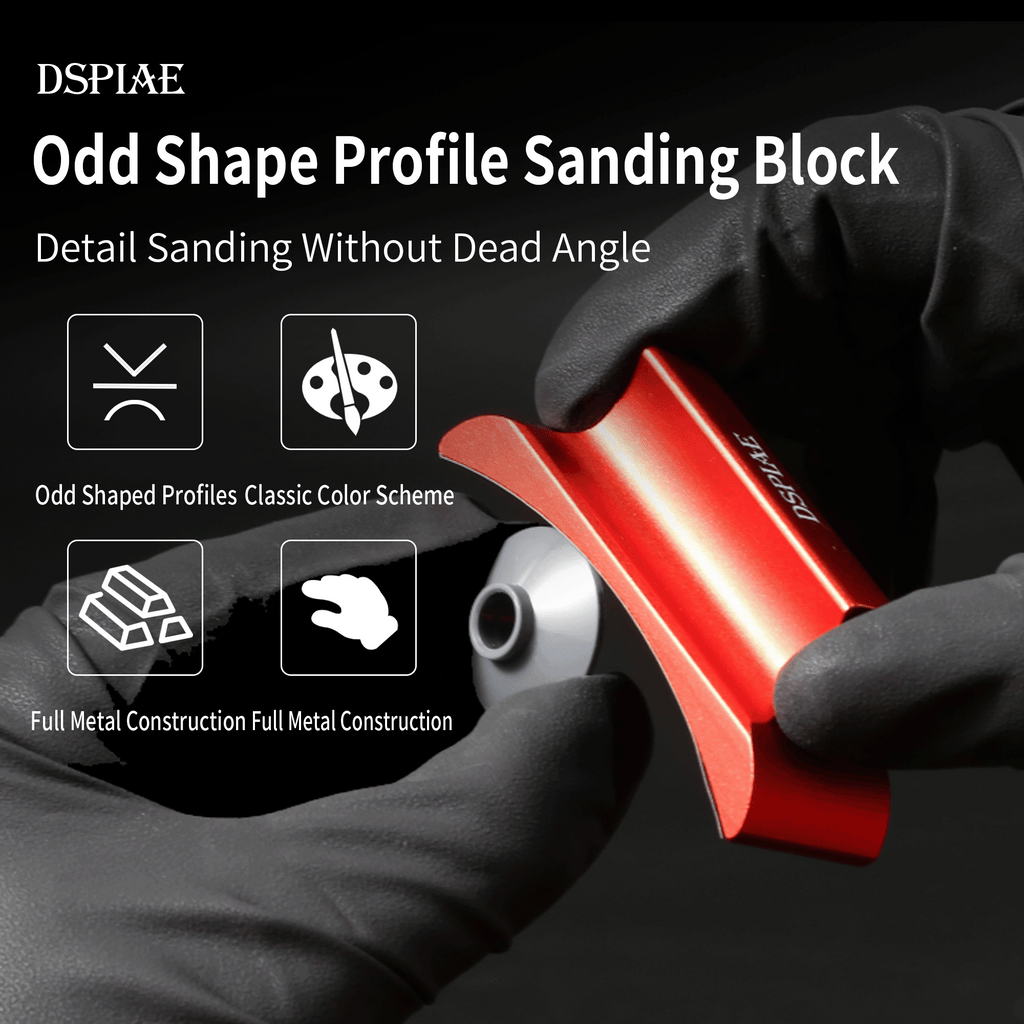 DSPIAE AS-25FPBK Flat Sanding Piece Black