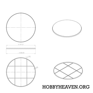 200mm Round Plain Plastic Base 3d Print - Hobby Heaven