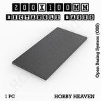 Rectangle Bases Range Sizes - 125x50mm to 200x175mm Large Sizes 3d Print Full Range Tabletop Games