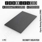 Rectangle Bases Range Sizes - 125x50mm to 200x175mm Large Sizes 3d Print Full Range Tabletop Games