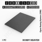 Rectangle Bases Range Sizes - 125x50mm to 200x175mm Large Sizes 3d Print Full Range Tabletop Games