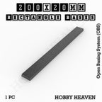 Rectangle Bases Range Sizes - 125x50mm to 200x175mm Large Sizes 3d Print Full Range Tabletop Games
