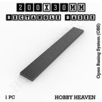 Rectangle Bases Range Sizes - 125x50mm to 200x175mm Large Sizes 3d Print Full Range Tabletop Games