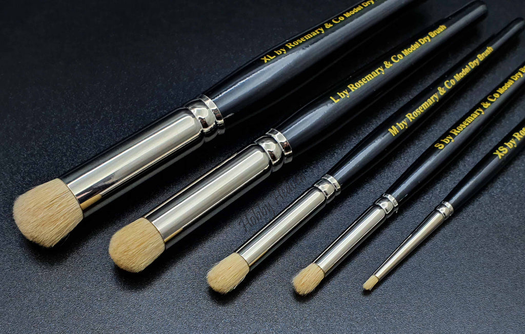Rosemary & Co Model Dry Brush Set — Synthetic Domed