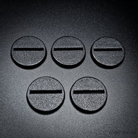 25mm Round Slotted Bases for Wargaming Miniatures | Durable Plastic | Compatible with Popular Tabletop Games

