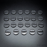 25mm Round Slotted Bases for Wargaming Miniatures | Durable Plastic | Compatible with Popular Tabletop Games
