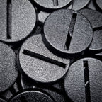 25mm Round Slotted Bases for Wargaming Miniatures | Durable Plastic | Compatible with Popular Tabletop Games