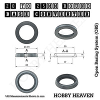 Round Bases Size Converters Round to Round 3d Print Full Range
