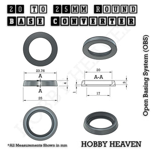 Round Bases Size Converters Round to Round 3d Print Full Range