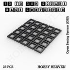 Square to Square Bases Size Converters 3d Print Full Range