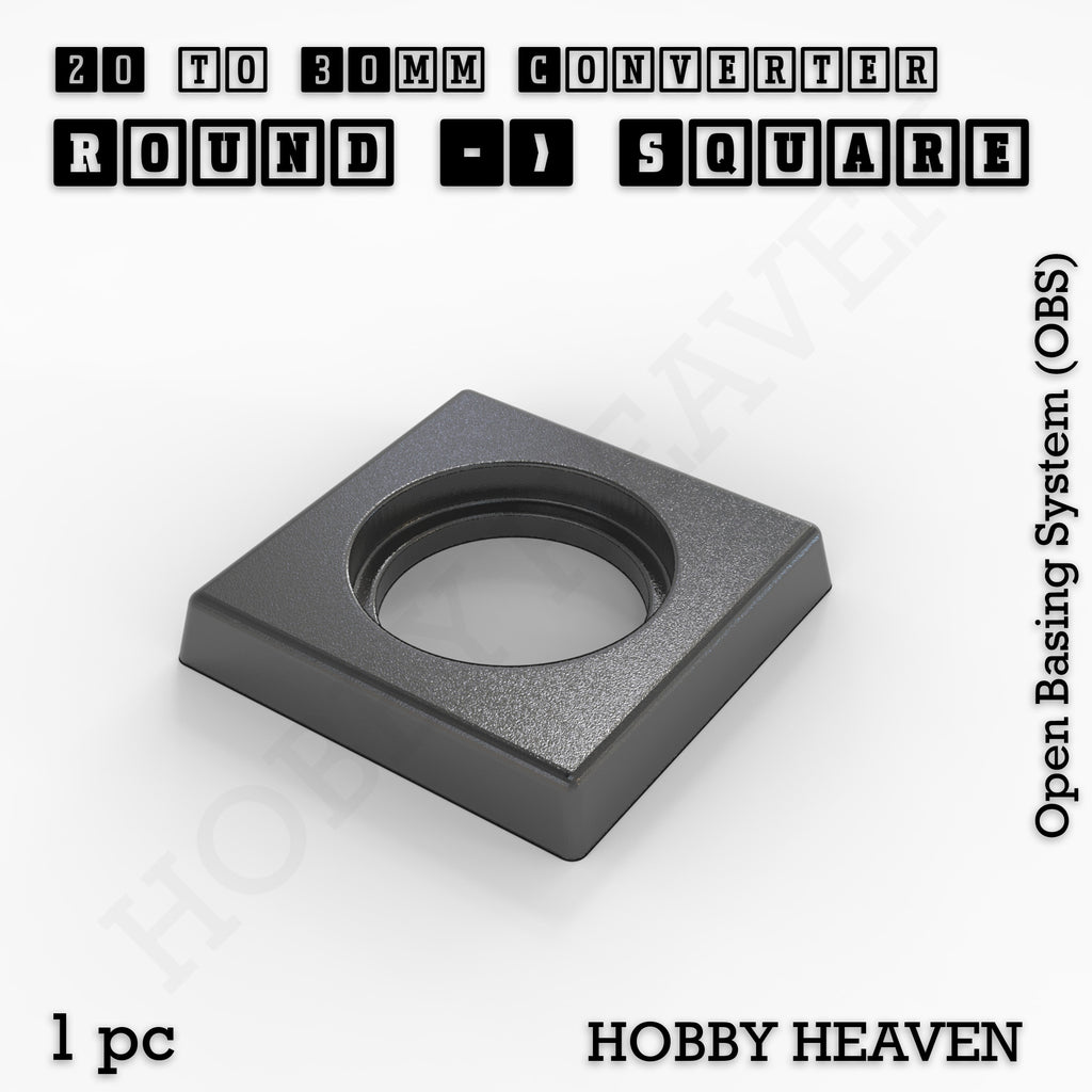 Round to Square Bases Shape and Size Converters 3d Print Full Range