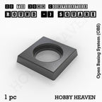 Round to Square Bases Shape and Size Converters 3d Print Full Range