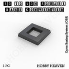 Square to Square Bases Size Converters 3d Print Full Range