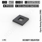 Square to Square Bases Size Converters 3d Print Full Range