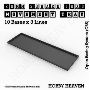 Square and Rectangle Movement Trays for Tabletop Games | Warhammer Compatible | Full Range