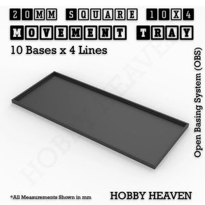 Square and Rectangle Movement Trays for Tabletop Games | Warhammer Compatible | Full Range