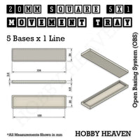 Square and Rectangle Movement Trays for Tabletop Games | Warhammer Compatible | Full Range
