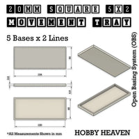 Square and Rectangle Movement Trays for Tabletop Games | Warhammer Compatible | Full Range
