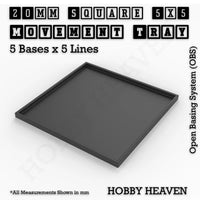 Square and Rectangle Movement Trays for Tabletop Games | Warhammer Compatible | Full Range
