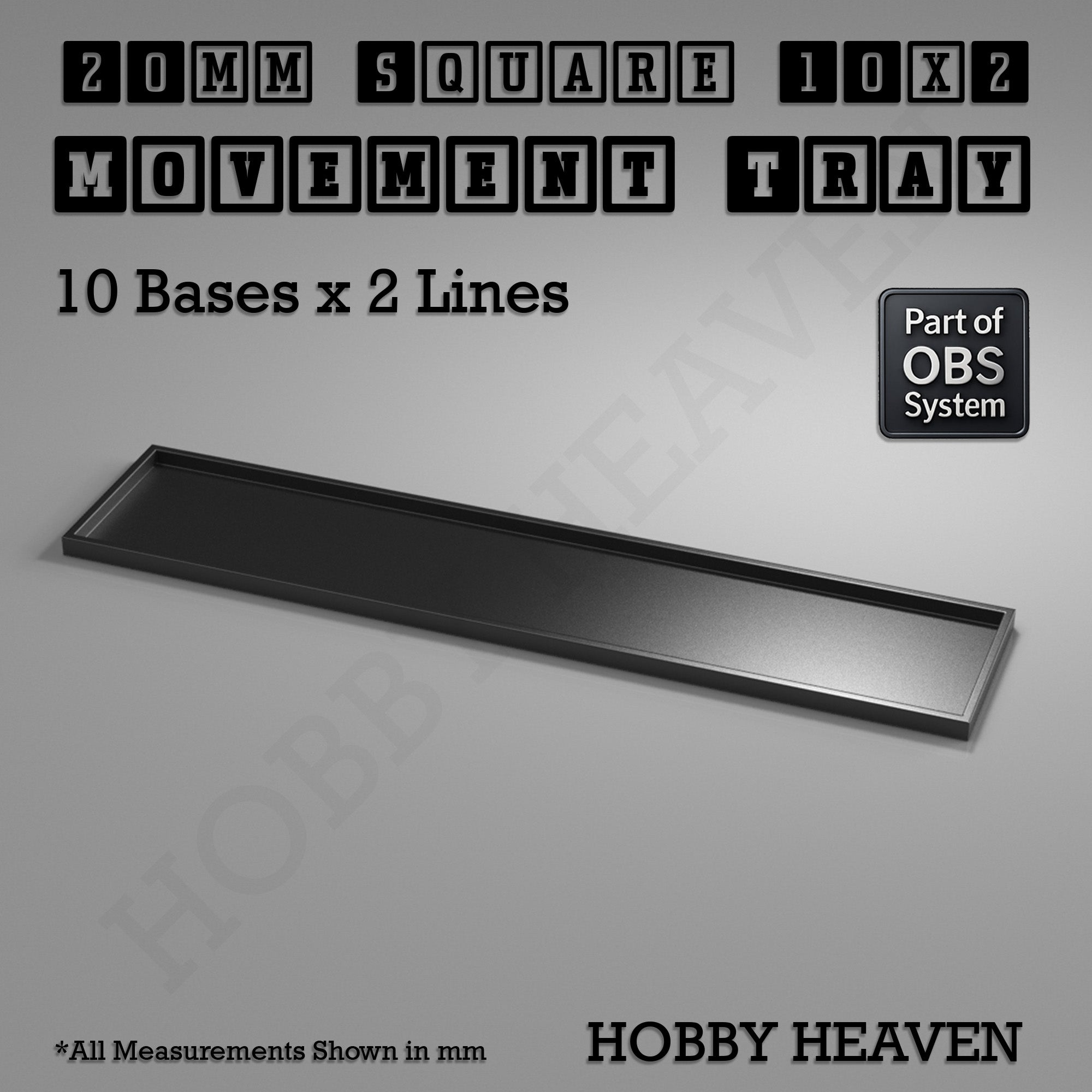 Square Movement Trays | OBS System | 20mm 25mm 30mm 40mm 50mm Bases