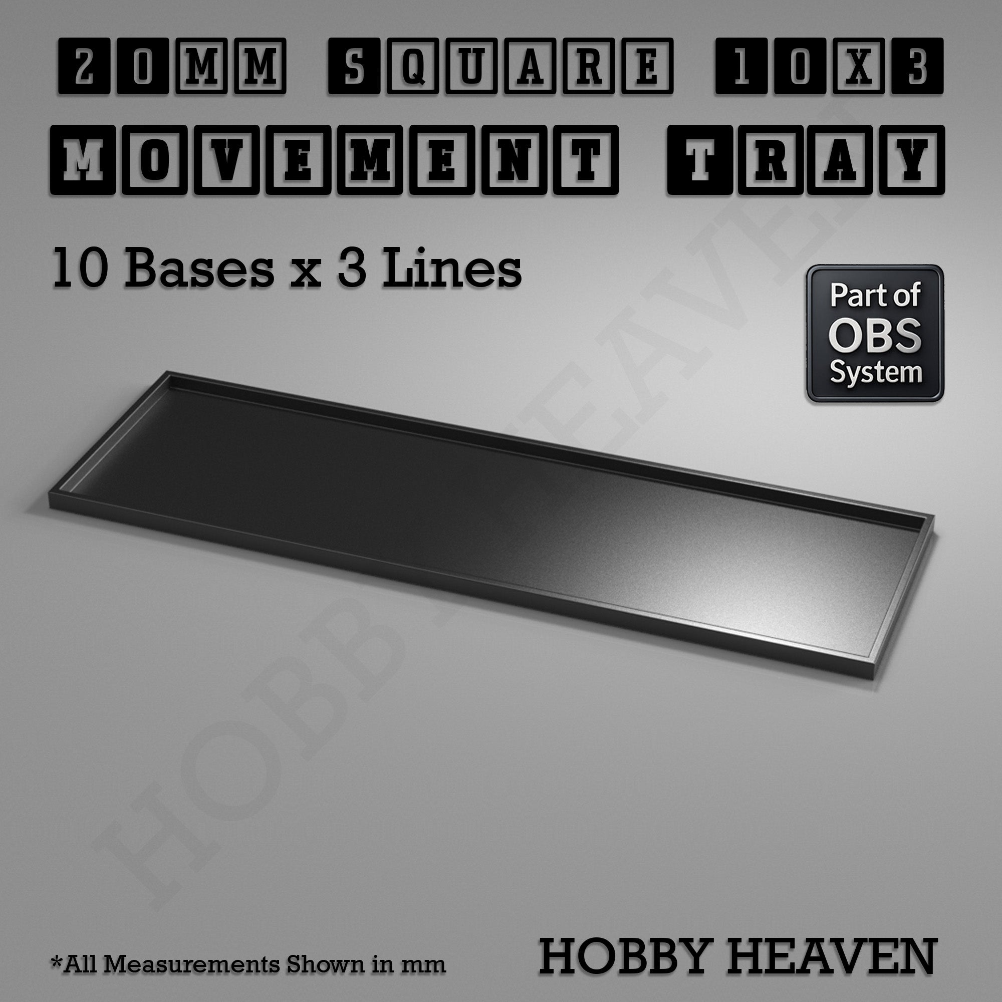 Square Movement Trays | OBS System | 20mm 25mm 30mm 40mm 50mm Bases