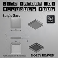 Square Movement Trays | OBS System | 20mm 25mm 30mm 40mm 50mm Bases
