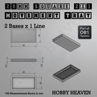 Square Movement Trays | OBS System | 20mm 25mm 30mm 40mm 50mm Bases
