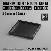 Square Movement Trays | OBS System | 20mm 25mm 30mm 40mm 50mm Bases