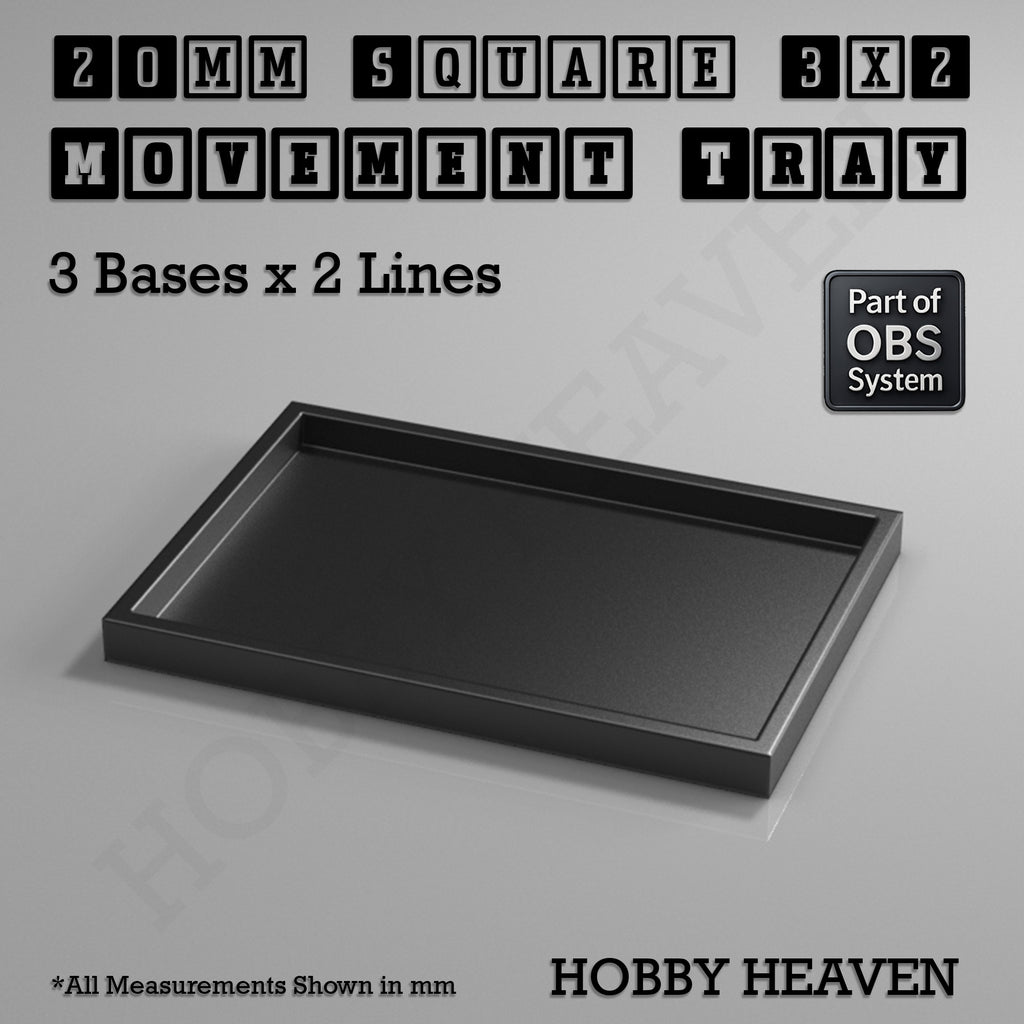 Square Movement Trays | OBS System | 20mm 25mm 30mm 40mm 50mm Bases