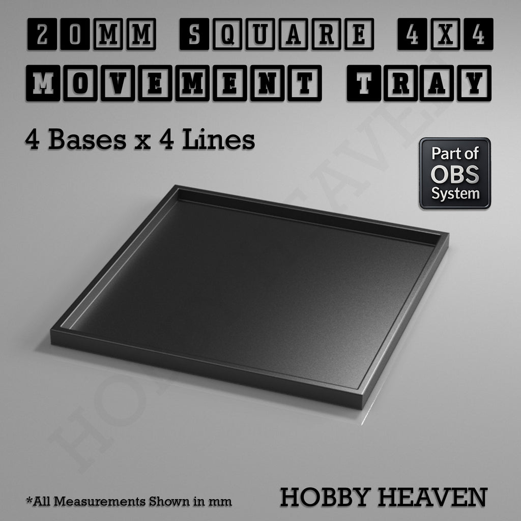 Square Movement Trays | OBS System | 20mm 25mm 30mm 40mm 50mm Bases