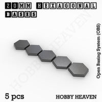 Hexagonal Bases 10mm to 200mm 3d Print Full Range Tabletop Games
