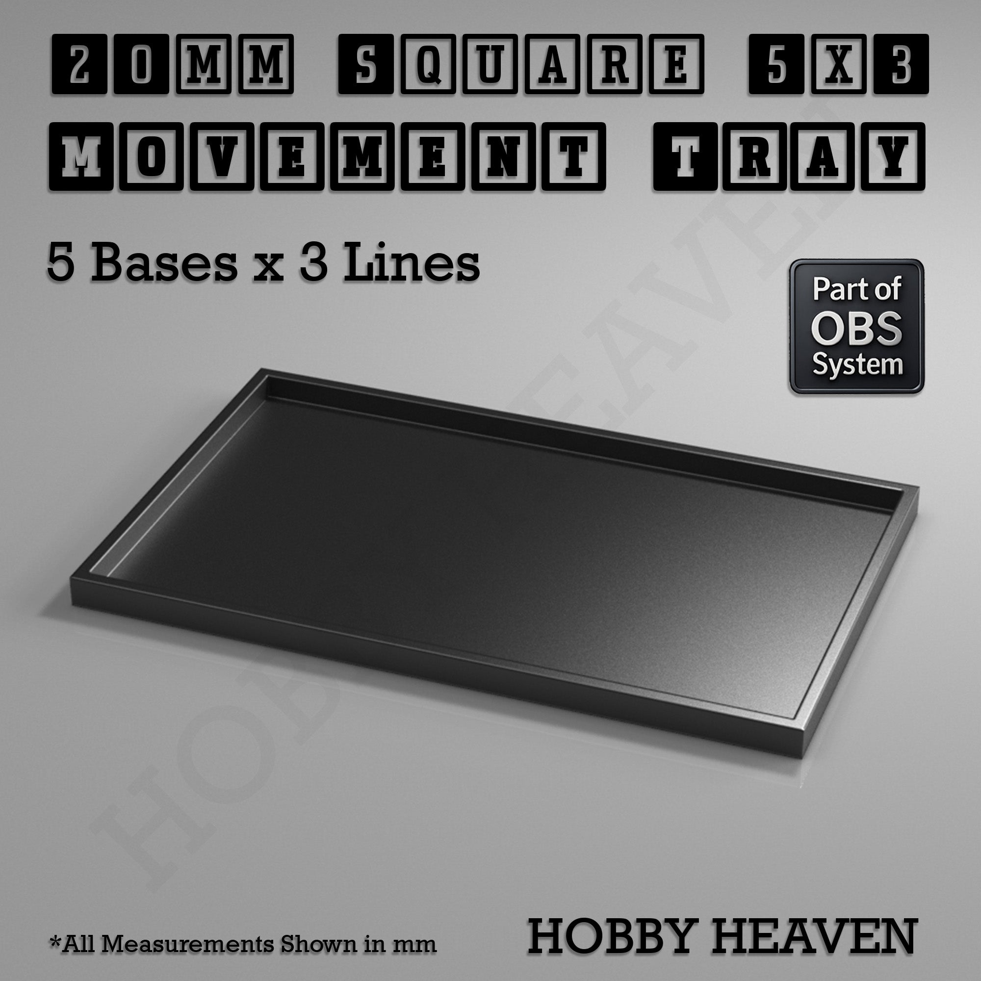Square Movement Trays | OBS System | 20mm 25mm 30mm 40mm 50mm Bases