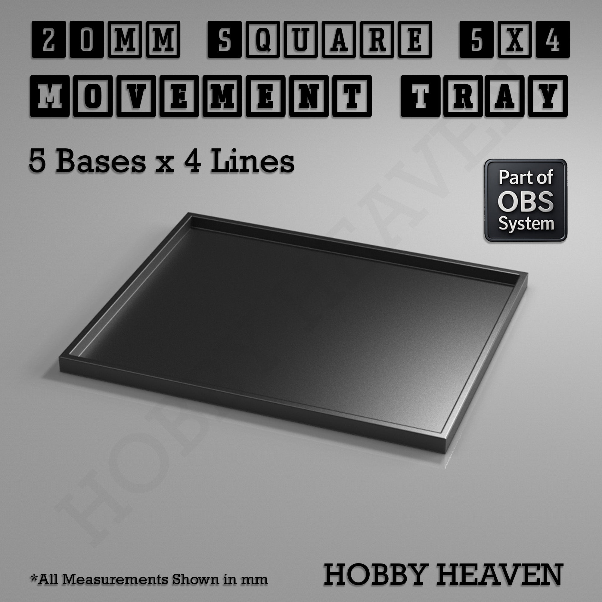 Square Movement Trays | OBS System | 20mm 25mm 30mm 40mm 50mm Bases