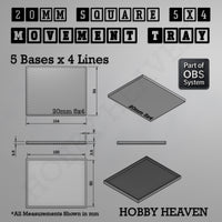 Square Movement Trays | OBS System | 20mm 25mm 30mm 40mm 50mm Bases