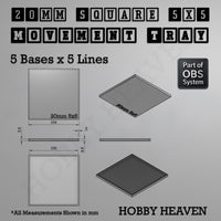 Square Movement Trays | OBS System | 20mm 25mm 30mm 40mm 50mm Bases
