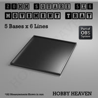 Square Movement Trays | OBS System | 20mm 25mm 30mm 40mm 50mm Bases
