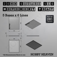 Square Movement Trays | OBS System | 20mm 25mm 30mm 40mm 50mm Bases