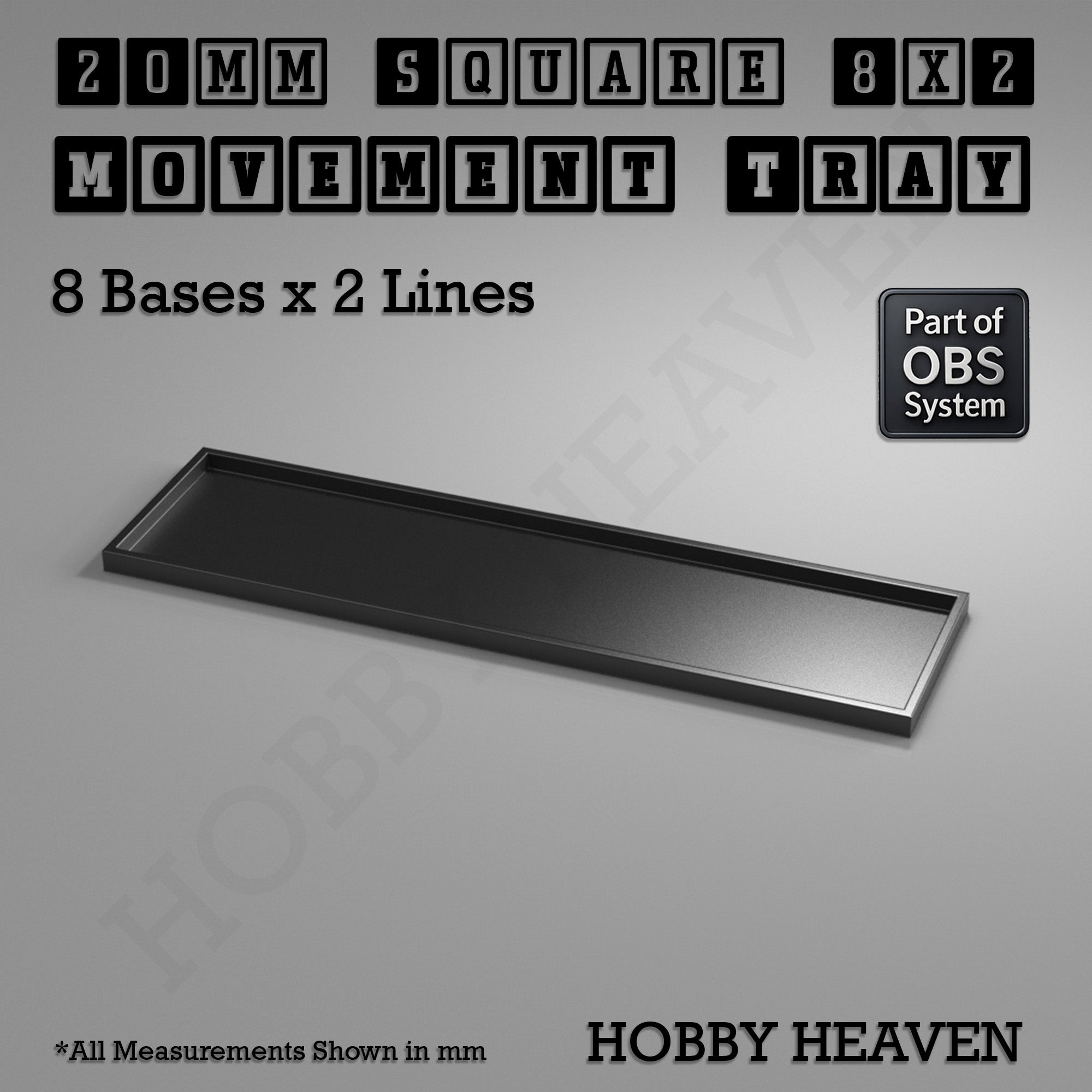Square Movement Trays | OBS System | 20mm 25mm 30mm 40mm 50mm Bases
