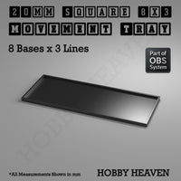 Square Movement Trays | OBS System | 20mm 25mm 30mm 40mm 50mm Bases
