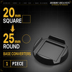 Square to Round Base Converters 3D Print Full Range