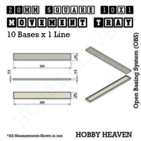 Square and Rectangle Movement Trays for Tabletop Games | Warhammer Compatible | Full Range
