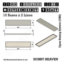 Square and Rectangle Movement Trays for Tabletop Games | Warhammer Compatible | Full Range
