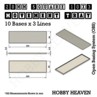 Square and Rectangle Movement Trays for Tabletop Games | Warhammer Compatible | Full Range
