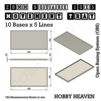 Square and Rectangle Movement Trays for Tabletop Games | Warhammer Compatible | Full Range
