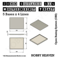 Square and Rectangle Movement Trays for Tabletop Games | Warhammer Compatible | Full Range
