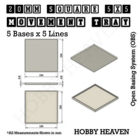 Square and Rectangle Movement Trays for Tabletop Games | Warhammer Compatible | Full Range
