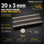 20mm x 3mm N42 Neodymium Disc Magnets