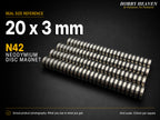 20mm x 3mm N42 Neodymium Disc Magnets